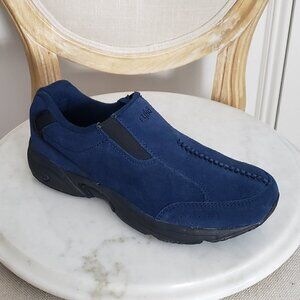 New RYKA Roamer 2  Blue Suede Walking Hiking Slipon Comfort Loafer Shoe Sz 8